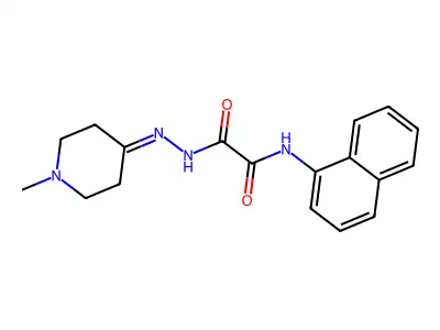 N'-[(1-methylpiperidin-4-ylidene)amino]-N-naphthalen-1-yloxamide structure