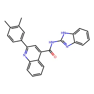 N-(1H-benzimidazol-2-yl)-2-(3,4-dimethylphenyl)quinoline-4-carboxamide structure