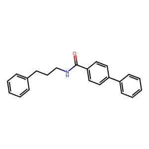 4-phenyl-N-(3-phenylpropyl)benzamide structure