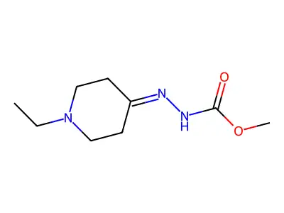 methyl N-[(1-ethylpiperidin-4-ylidene)amino]carbamate structure