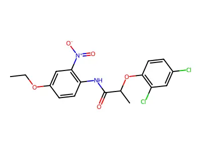2-(2,4-dichlorophenoxy)-N-(4-ethoxy-2-nitrophenyl)propanamide structure