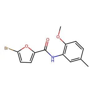 5-bromo-N-(2-methoxy-5-methylphenyl)furan-2-carboxamide structure