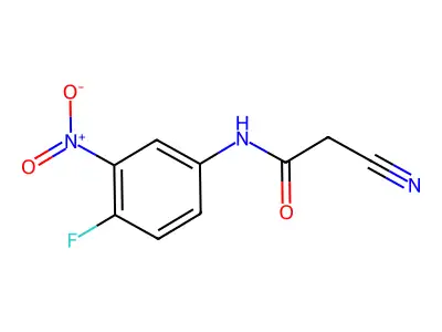 2-cyano-N-(4-fluoro-3-nitrophenyl)acetamide structure