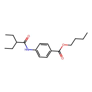 Butyl 4-[(2-ethylbutanoyl)amino]benzoate structure