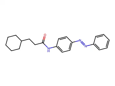 Cyclohexanepropanamide, N-[4-(2-phenyldiazenyl)phenyl]- structure