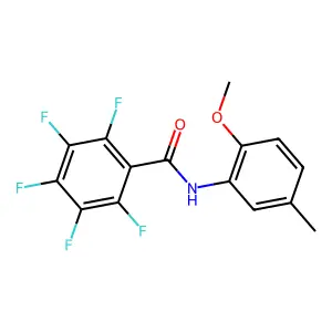 2,3,4,5,6-pentafluoro-N-(2-methoxy-5-methylphenyl)benzamide structure