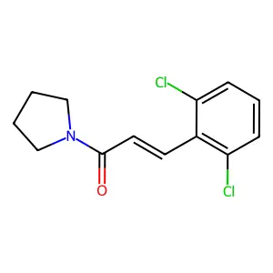 3-(2,6-Dichlorophenyl)-1-pyrrolidin-1-ylprop-2-en-1-one structure