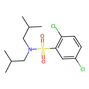 2,5-dichloro-N,N-bis(2-methylpropyl)benzenesulfonamide structure