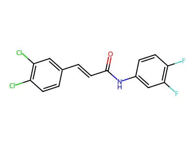 2-Propenamide, 3-(3,4-dichlorophenyl)-N-(3,4-difluorophenyl)- structure
