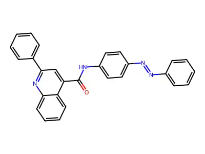 4-Quinolinecarboxamide, 2-phenyl-N-[4-(2-phenyldiazenyl)phenyl]- structure