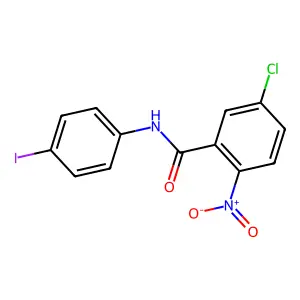 5-chloro-N-(4-iodophenyl)-2-nitrobenzamide structure