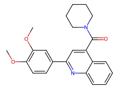 [2-(3,4-Dimethoxyphenyl)quinolin-4-yl]-piperidin-1-ylmethanone structure