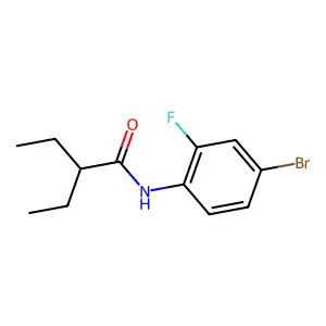 N-(4-bromo-2-fluorophenyl)-2-ethylbutanamide structure