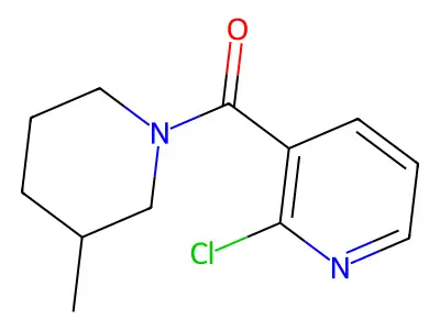 (2-Chloro-3-pyridinyl)(3-methyl-1-piperidinyl)-methanone structure
