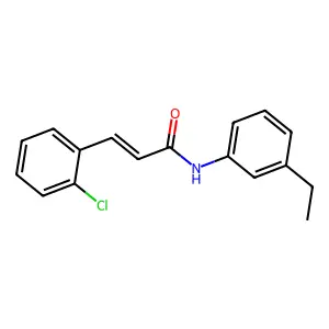 3-(2-chlorophenyl)-N-(3-ethylphenyl)acrylamide structure