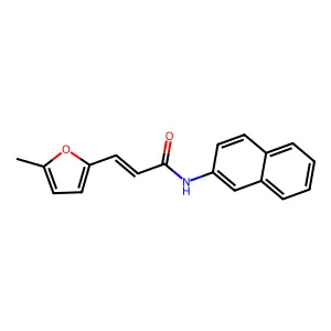 (2E)-3-(5-methylfuran-2-yl)-N-(naphthalen-2-yl)prop-2-enamide structure