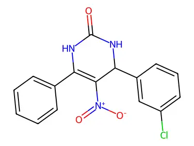 4-(3-Chlorophenyl)-3,4-dihydro-5-nitro-6-phenyl-2(1H)-pyrimidinone structure