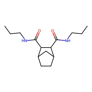 2-N,3-N-dipropylbicyclo[2.2.1]heptane-2,3-dicarboxamide structure