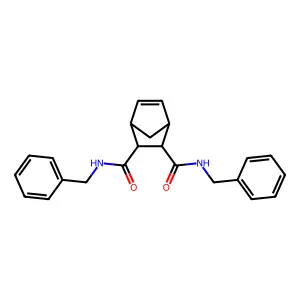 2-N,3-N-dibenzylbicyclo[2.2.1]hept-5-ene-2,3-dicarboxamide structure