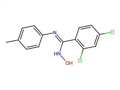 2,4-dichloro-N-hydroxy-N'-(4-methylphenyl)benzenecarboximidamide structure