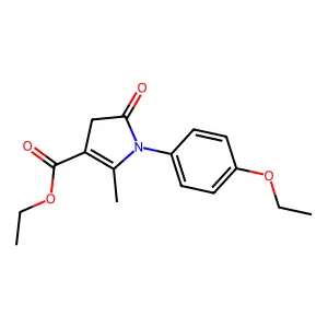 ethyl 1-(4-ethoxyphenyl)-2-methyl-5-oxo-4,5-dihydro-1H-pyrrole-3-carboxylate structure