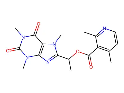 8-(alpha-(2,4-Dimethyl-nicotinoyloxy)-aethyl)-coffein [German] structure