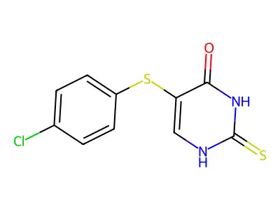 5-[(4-Chlorophenyl)sulfanyl]-2-sulfanylidene-2,3-dihydropyrimidin-4(1H)-one structure