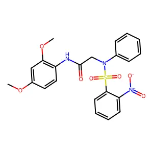 N-(2,4-dimethoxyphenyl)-2-(N-(2-nitrophenyl)sulfonylanilino)acetamide structure