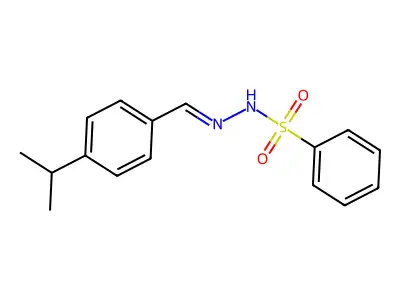 N-[(E)-(4-propan-2-ylphenyl)methylideneamino]benzenesulfonamide structure