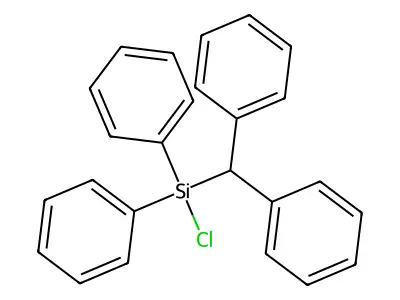 Chlorodiphenyl(diphenylmethyl)silane structure