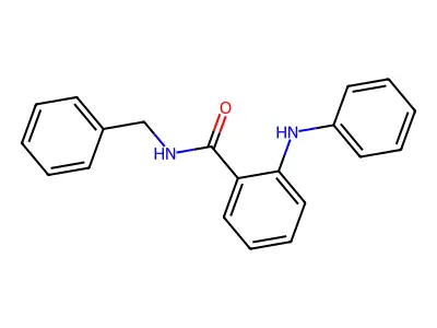 2-anilino-N-benzylbenzamide structure