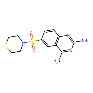 6-(Thiomorpholine-4-sulfonyl)-quinazoline-2,4-diamine structure
