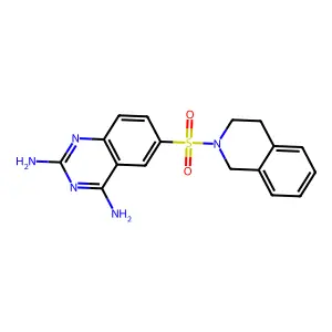 6-(3,4-Dihydro-1H-isoquinoline-2-sulfonyl)-quinazoline-2,4-diamine structure