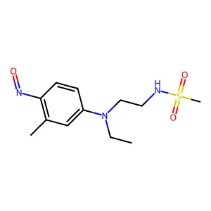 N-(2-(Ethyl(3-methyl-4-nitrosophenyl)amino)ethyl)-methanesulfonamide structure