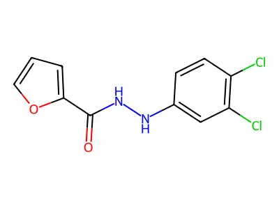 2-Furoic acid, 2-(3,4-dichlorophenyl)hydrazide structure