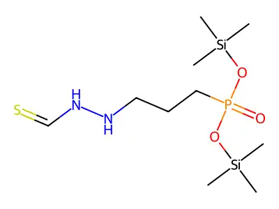 Phosphonic acid, [3-(carbonothioylhydrazino)propyl]-, bis(trimethylsilyl) ester structure