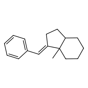 3-benzylidene-3a-methyl-2,4,5,6,7,7a-hexahydro-1H-indene structure