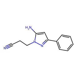 3-(5-Amino-3-phenylpyrazol-1-yl)propanenitrile structure