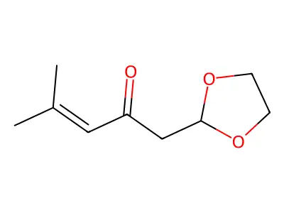 Pent-2-en-4-one, 5-(1,3-dioxolan-2-yl)-2-methyl- structure