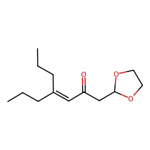 Hept-3-en-2-one, 1-(1,3-dioxolan-2-yl)-4-propyl- structure