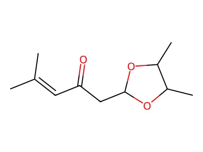 1-(4,5-Dimethyl-1,3-dioxolan-2-yl)-4-methylpent-3-en-2-one structure