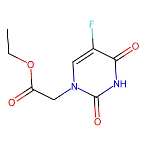 ethyl (5-fluoro-2,4-dioxo-3,4-dihydropyrimidin-1(2H)-yl)acetate structure