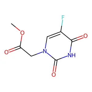 1(2H)-pyrimidineacetic acid, 5-fluoro-3,4-dihydro-2,4-dioxo-, methyl ester structure