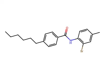 N-(2-Bromo-4-methyl-phenyl)-4-hexyl-benzamide structure