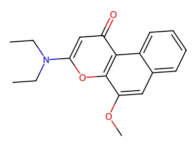1H-Naphtho(2,1-b)pyran-1-one, 3-(diethylamino)-5-methoxy- structure