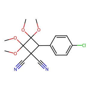4-(4-Chlorophenyl)-2,2,3,3-tetramethoxycyclobutane-1,1-dicarbonitrile structure