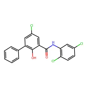 (1,1'-Biphenyl)-3-carboxamide, 5-chloro-N-(2,5-dichlorophenyl)-2-hydroxy- structure