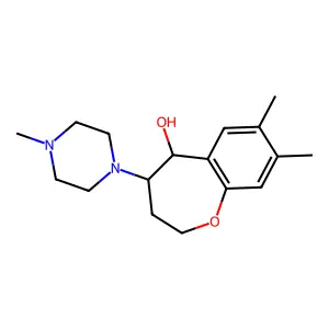7,8-Dimethyl-4-(4-methylpiperazin-1-yl)-2,3,4,5-tetrahydro-1-benzoxepin-5-ol structure