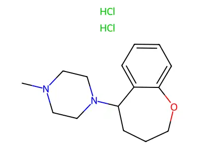 1-Methyl-4-(2,3,4,5-tetrahydro-1-benzoxepin-5-yl)piperazine dihydrochloride hydrate structure