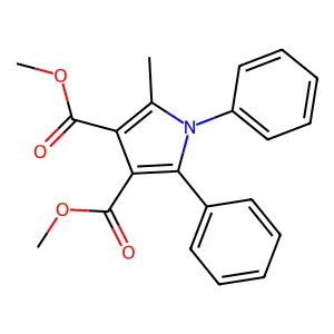 1H-Pyrrole-3,4-dicarboxylic acid, 2-methyl-1,5-diphenyl-, dimethyl ester structure